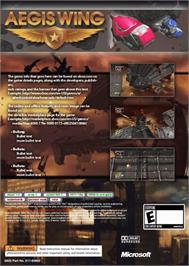 Box back cover for Aegis Wing on the Microsoft Xbox 360.