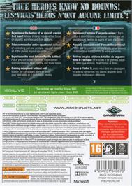 Box back cover for Air Conflicts - Pacific Carriers on the Microsoft Xbox 360.