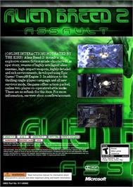 Box back cover for Alien Breed 2 - Assault on the Microsoft Xbox 360.
