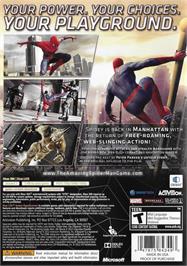 Box back cover for Amazing Spider-man, The on the Microsoft Xbox 360.
