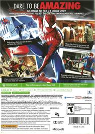 Box back cover for Amazing Spider-man 2, The on the Microsoft Xbox 360.