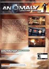 Box back cover for Anomaly - Warzone Earth on the Microsoft Xbox 360.