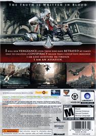 Box back cover for Assassin's Creed 2 on the Microsoft Xbox 360.