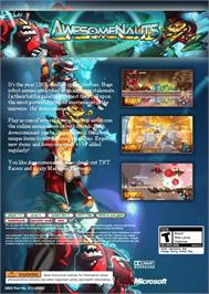 Box back cover for Awesomenauts on the Microsoft Xbox 360.