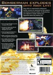 Box back cover for BOMBERMAN Act:Zero on the Microsoft Xbox 360.