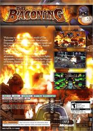 Box back cover for Baconing, The on the Microsoft Xbox 360.