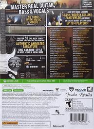 Box back cover for Bandfuse - Rock Legends on the Microsoft Xbox 360.