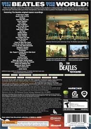 Box back cover for Beatles Rock Band, The on the Microsoft Xbox 360.