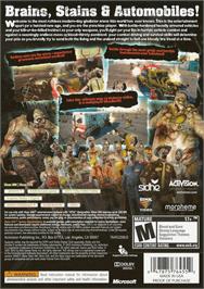 Box back cover for Blood Drive on the Microsoft Xbox 360.