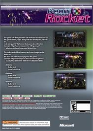 Box back cover for Boom Boom Rocket on the Microsoft Xbox 360.