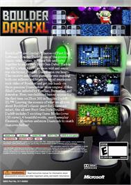 Box back cover for Boulder Dash Xl on the Microsoft Xbox 360.