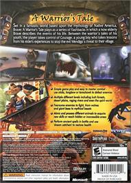 Box back cover for Brave - A Warrior's Tale on the Microsoft Xbox 360.
