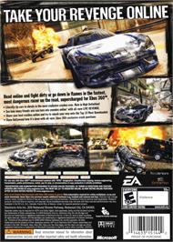 Box back cover for Burnout Revenge on the Microsoft Xbox 360.