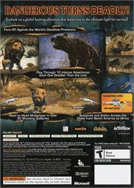 Box back cover for Cabela's Dangerous Hunts 2011 on the Microsoft Xbox 360.