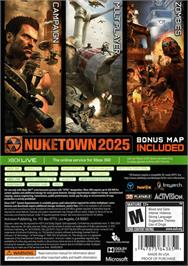 Box back cover for Call Of Duty - Black Ops 2 on the Microsoft Xbox 360.