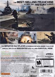Box back cover for Call Of Duty - Modern Warfare 3 on the Microsoft Xbox 360.