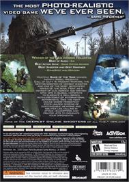 Box back cover for Call Of Duty 4 - Modern Warfare on the Microsoft Xbox 360.