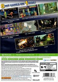 Box back cover for Capcom Digital Collection on the Microsoft Xbox 360.