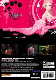 Box back cover for Catherine on the Microsoft Xbox 360.