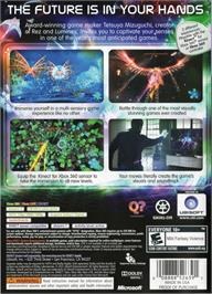 Box back cover for Child of Eden on the Microsoft Xbox 360.