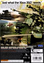 Box back cover for Chrome Hounds on the Microsoft Xbox 360.