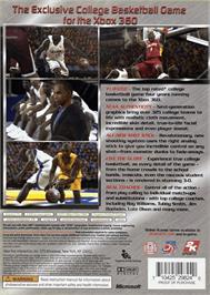 Box back cover for College Hoops 2K6 on the Microsoft Xbox 360.