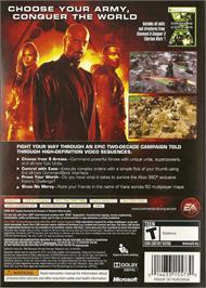 Box back cover for Command And Conquer 3 - La Fureur De Kane on the Microsoft Xbox 360.