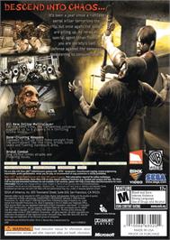 Box back cover for Condemned 2 - Bloodshot on the Microsoft Xbox 360.