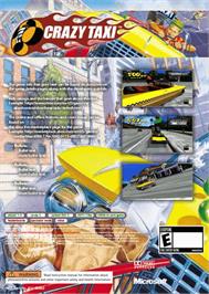 Box back cover for Crazy Taxi on the Microsoft Xbox 360.