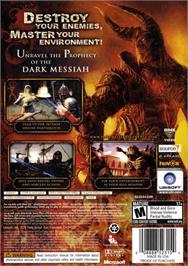 Box back cover for Dark Messiah Of Might And Magic - Elements on the Microsoft Xbox 360.