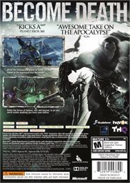 Box back cover for Darksiders 2 on the Microsoft Xbox 360.
