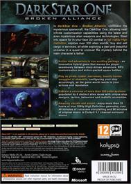Box back cover for Darkstar One - Broken Alliance on the Microsoft Xbox 360.