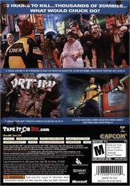 Box back cover for Dead Rising 2 on the Microsoft Xbox 360.