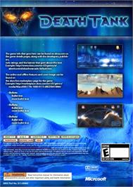 Box back cover for Death Tank on the Microsoft Xbox 360.