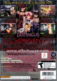 Box back cover for Deathsmiles on the Microsoft Xbox 360.