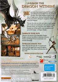 Box back cover for Divinity 2 - Ego Draconis on the Microsoft Xbox 360.