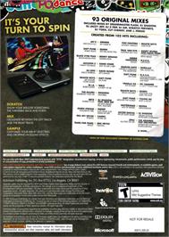 Box back cover for Dj Hero on the Microsoft Xbox 360.