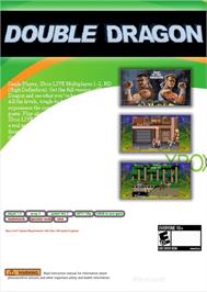 Box back cover for Double Dragon on the Microsoft Xbox 360.