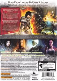 Box back cover for Dungeon Siege 3 on the Microsoft Xbox 360.