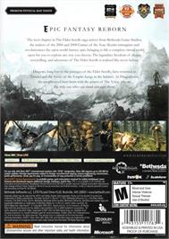 Box back cover for Elder Scrolls 5 - Skyrim, The on the Microsoft Xbox 360.