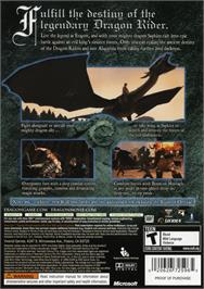 Box back cover for Eragon on the Microsoft Xbox 360.
