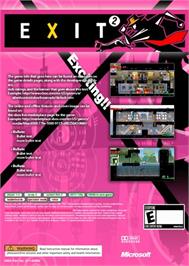 Box back cover for Exit 2 on the Microsoft Xbox 360.