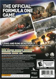Box back cover for F1 2010 on the Microsoft Xbox 360.