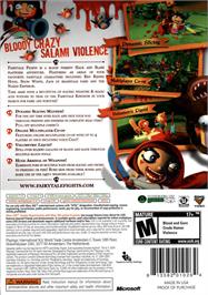 Box back cover for Fairytale Fights on the Microsoft Xbox 360.