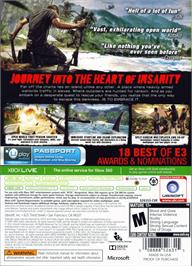 Box back cover for Far Cry 3 on the Microsoft Xbox 360.