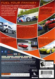 Box back cover for Forza Motorsport 2 on the Microsoft Xbox 360.