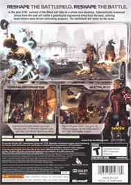 Box back cover for Fracture on the Microsoft Xbox 360.