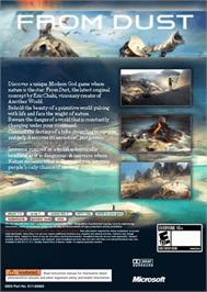 Box back cover for From Dust on the Microsoft Xbox 360.