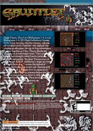 Box back cover for Gauntlet on the Microsoft Xbox 360.