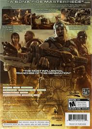 Box back cover for Gears Of War 3 on the Microsoft Xbox 360.